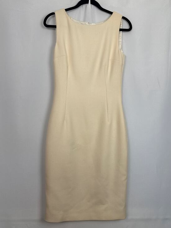 Dolce & Gabbana Dresses & Skirts - Dolce Gabbana Womens Cream Wool Sheath Dress Size 8 Quiet Luxury Old Money